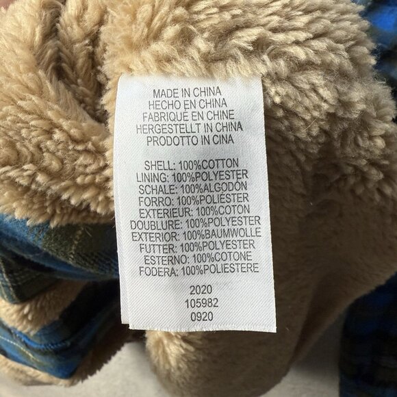 Legendary Whitetails Men's 4XT Blue Green Plaid Lined Flannel Shirt Jacket - Picture 5 of 10